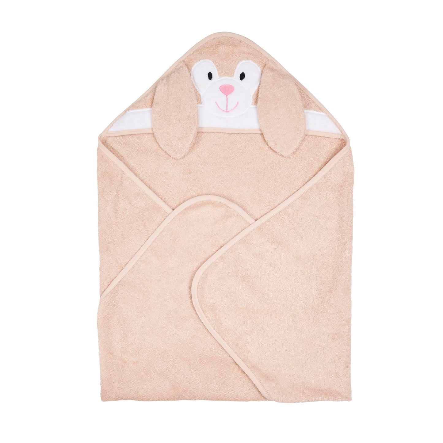 Riff Raff Friendly Bunny Hooded Towel - Premium Cotton Baby Towel with Mitt Set - Ultra Soft