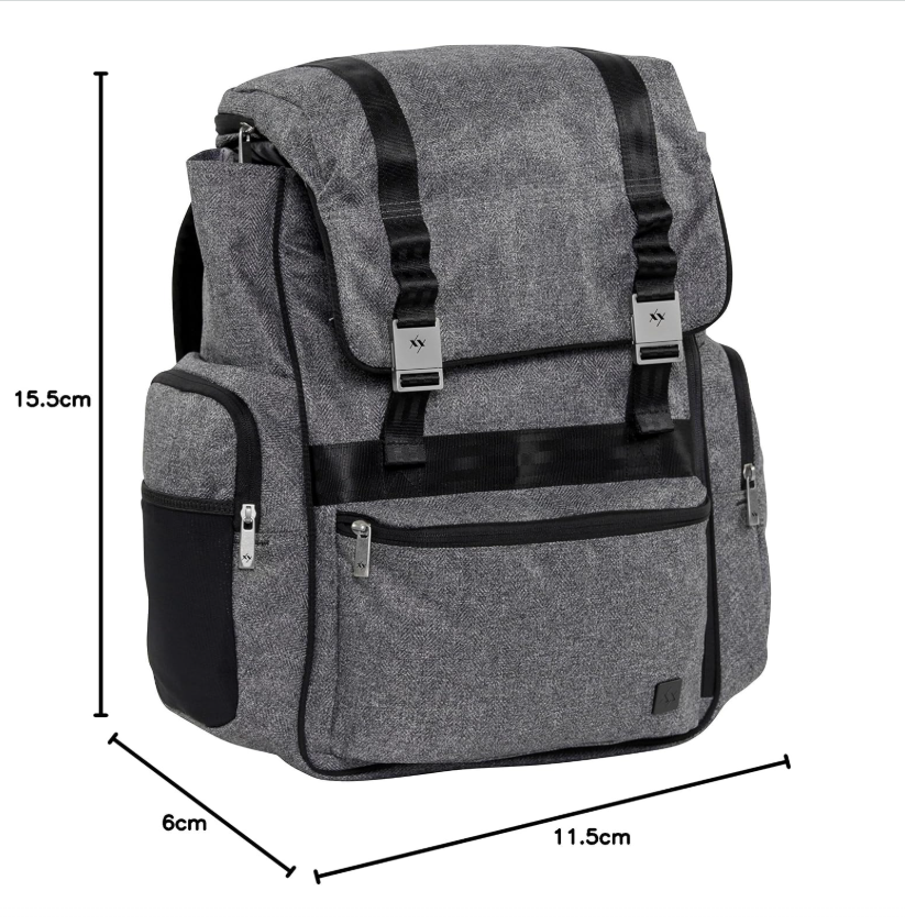 JuJuBe Hatch Durable Traveler/Diaper Dad Bag XY Collection - Gray Matter