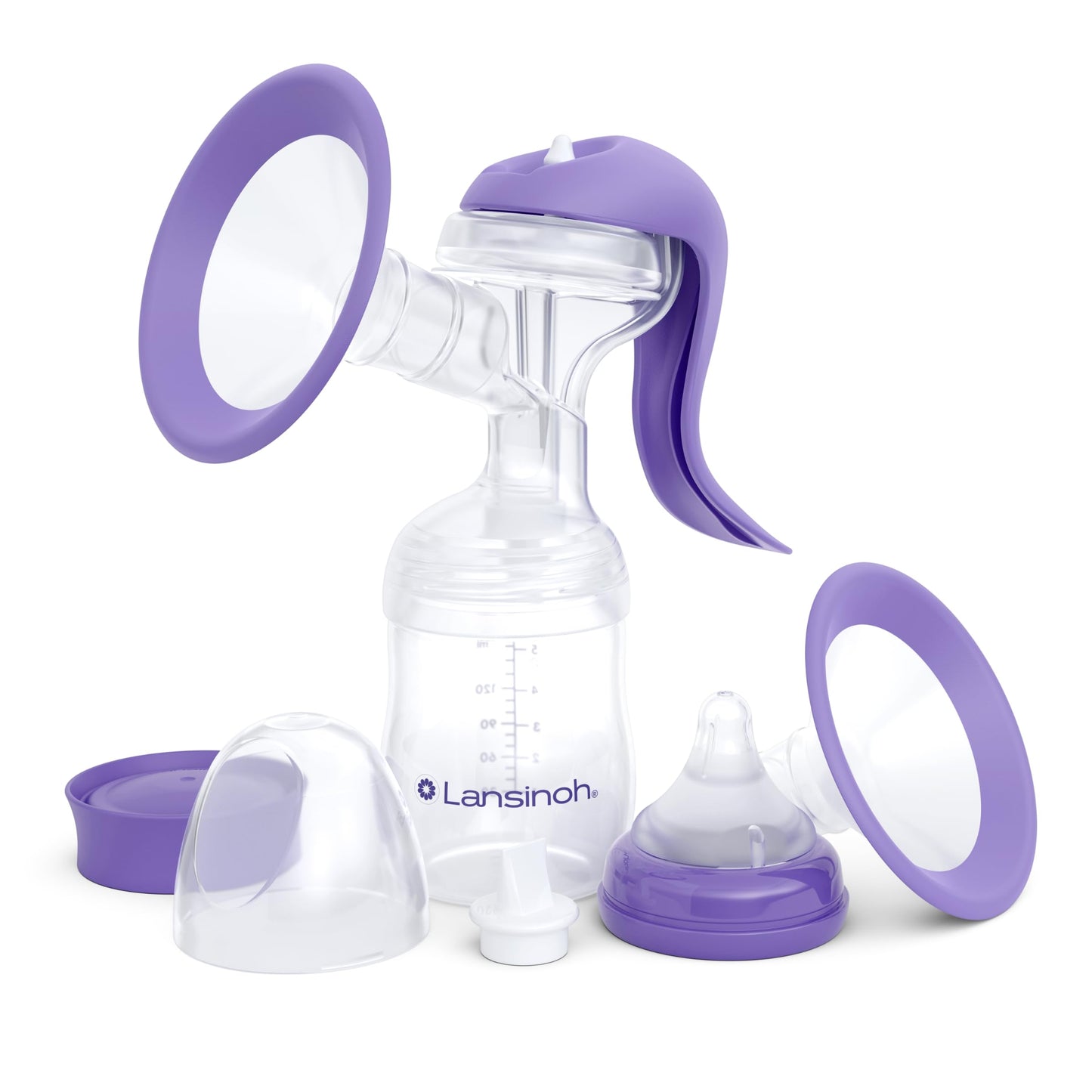 Lansinoh ComfortFlange Manual Breast Pump with 5oz Bottle