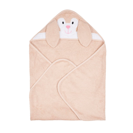 Riff Raff Friendly Bunny Hooded Towel - Premium Cotton Baby Towel with Mitt Set - Ultra Soft