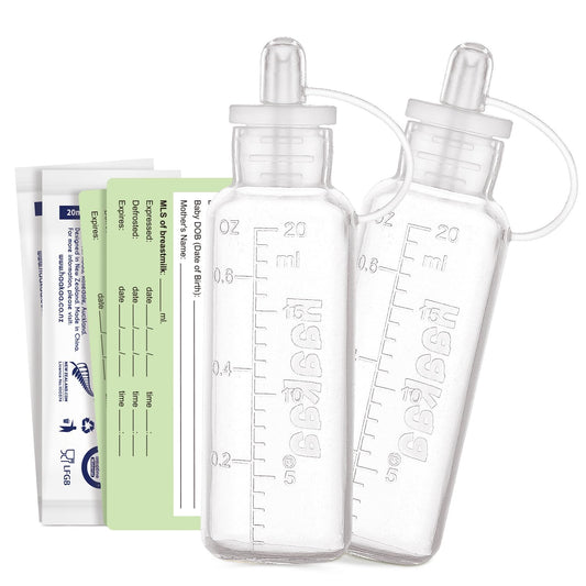 haakaa Colostrum Collector Set Colostrum Syringes for Liquid Breastmilk Collector Milk Saver for Breastfeeding Ready-to-Use Reusable & Leakproof BPA Free (20ml 2 pk)