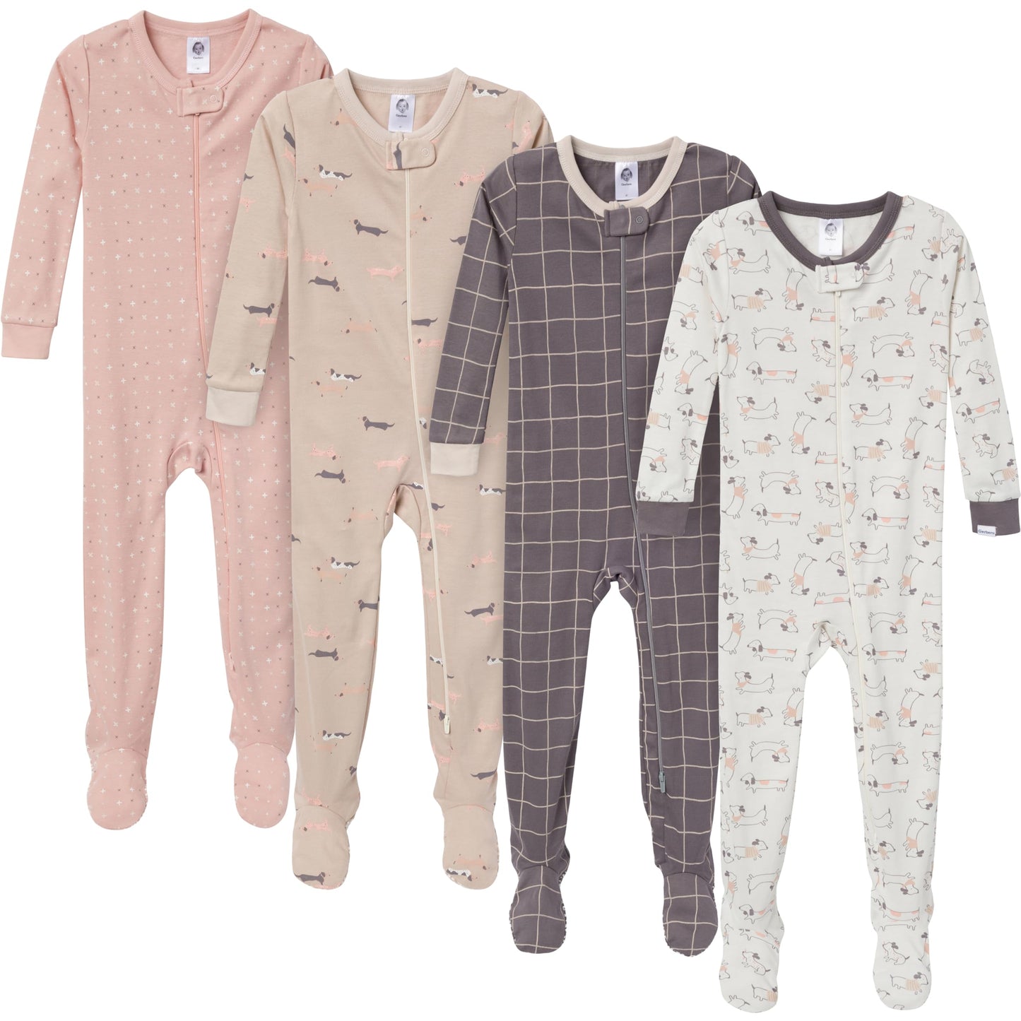Gerber Baby 4-Pack Cozy Footed Sleepers