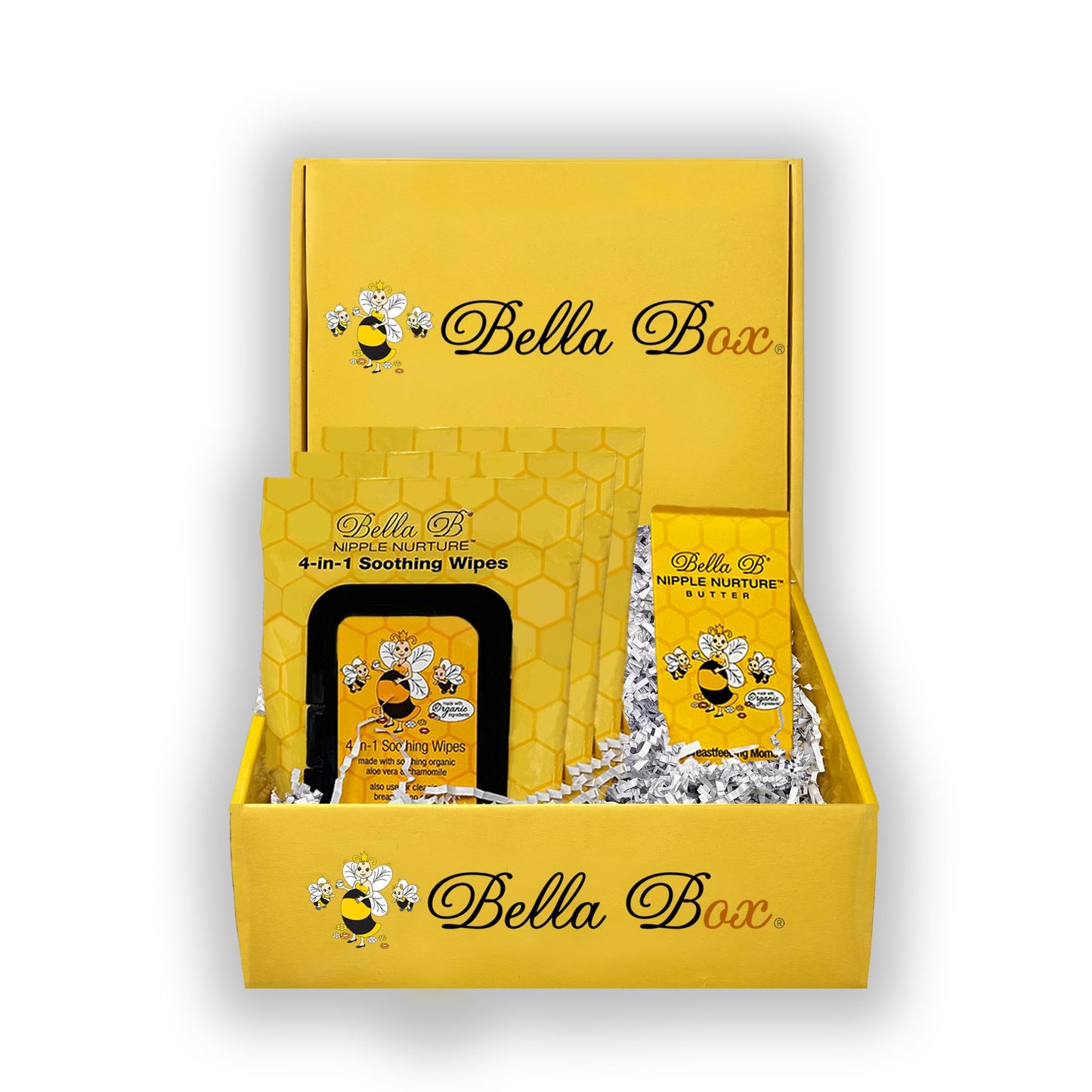 BELLA B Bundle: Nipple Nurture Butter 2oz and Nipple Nurture Breast Wipes 3-Pack Gift For Mom Pregnancy Gift (Gift Box)