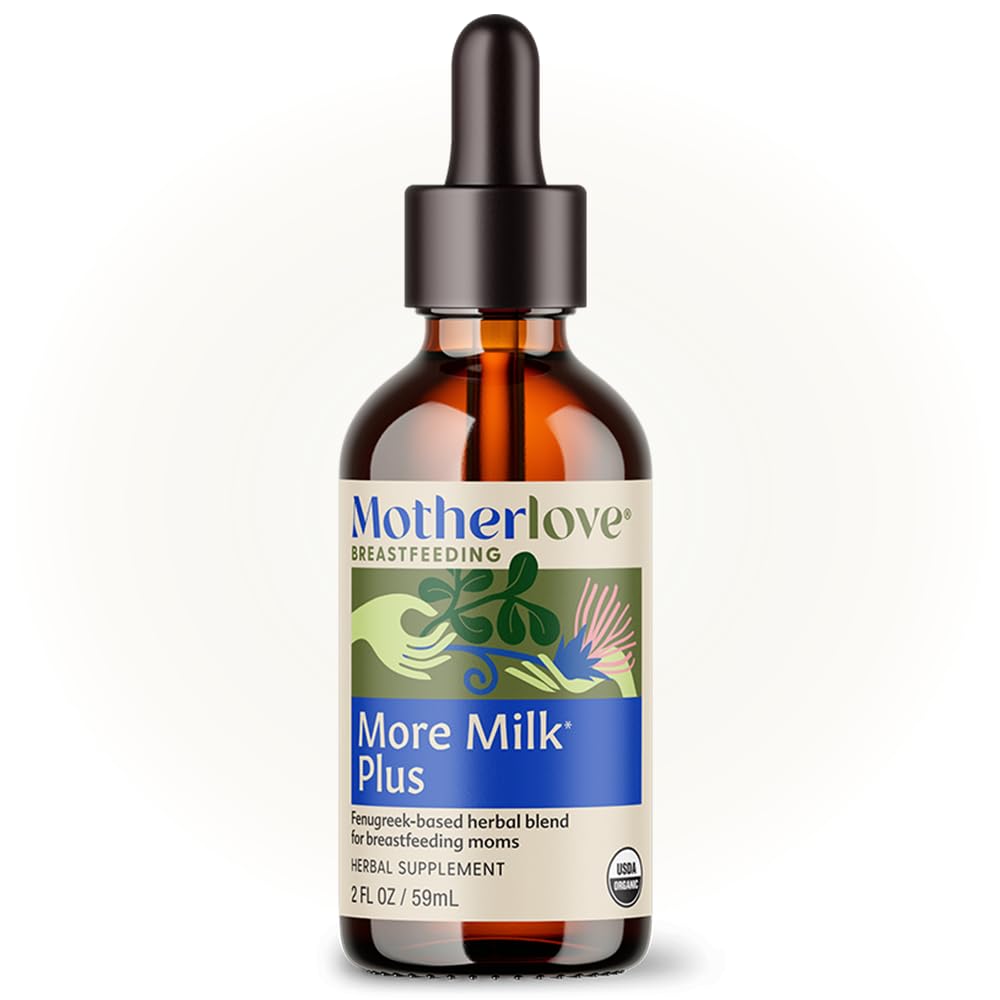 Motherlove More Milk Plus (2 Ounce Tincture) Fenugreek-Based Lactation Supplement to Support Breast Milk Supply—USDA Certified Organic Vegan Kosher Soy-Free