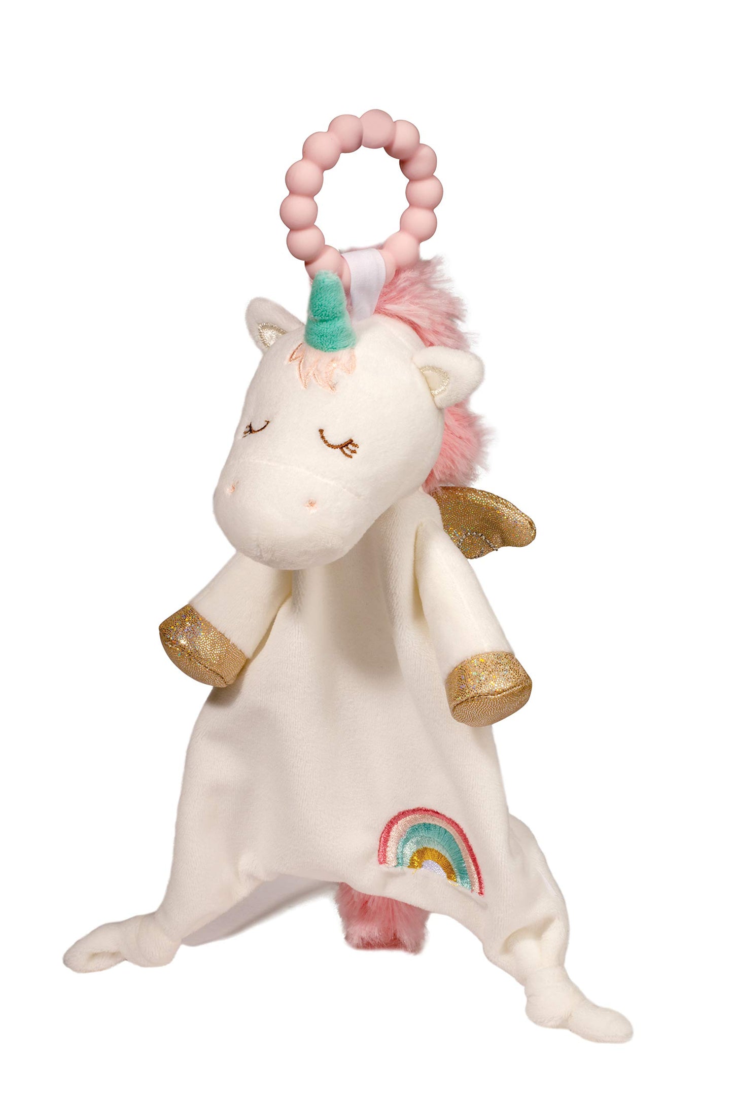 Douglas Baby Unicorn Teether Plush Luvie Comfort Blanket