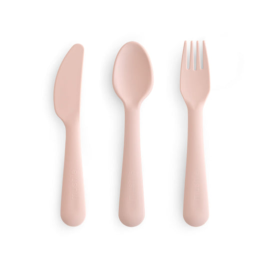 mushie Dinnerware Cutlery Set of 3 For Kids (Blush)