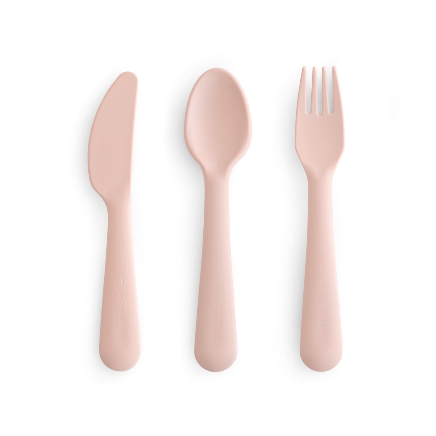 mushie Dinnerware Cutlery Set of 3 For Kids (Blush)