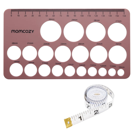 Momcozy Nipple Ruler for Flange Sizing Soft & Flexible Silicone Measurement Tool for Breast Pump Sizing Compatible with Momcozy Medela Spectra Lansinoh Easy to Use for Comfortable Pumping