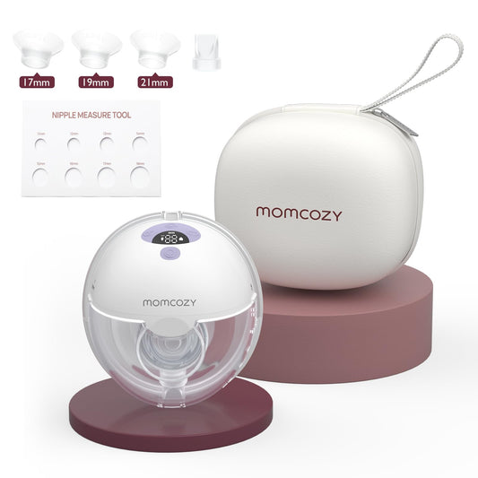 Momcozy Single Breast Pump Hands Free M5 Wearable Breast Pump - 24mm 1 Pack Lilac