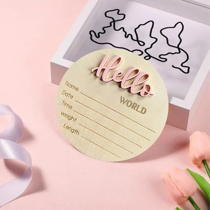 Hello World: Birth Announcement Sign