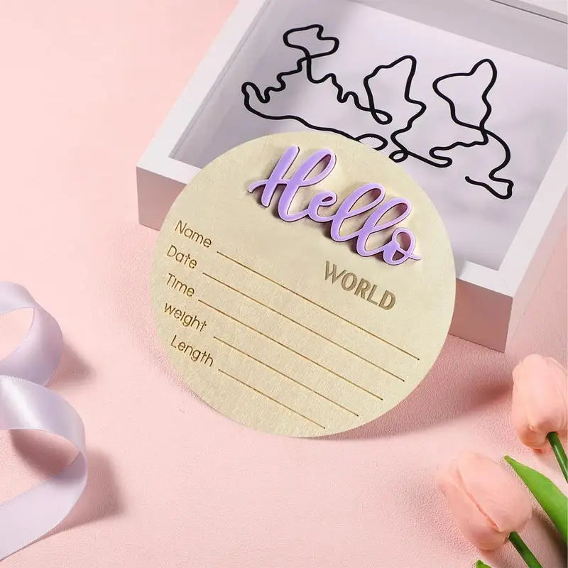 Hello World: Birth Announcement Sign