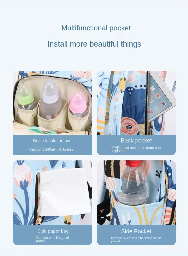 Harry Baby Fashion Backpack Diaper Bag- Adorable Print
