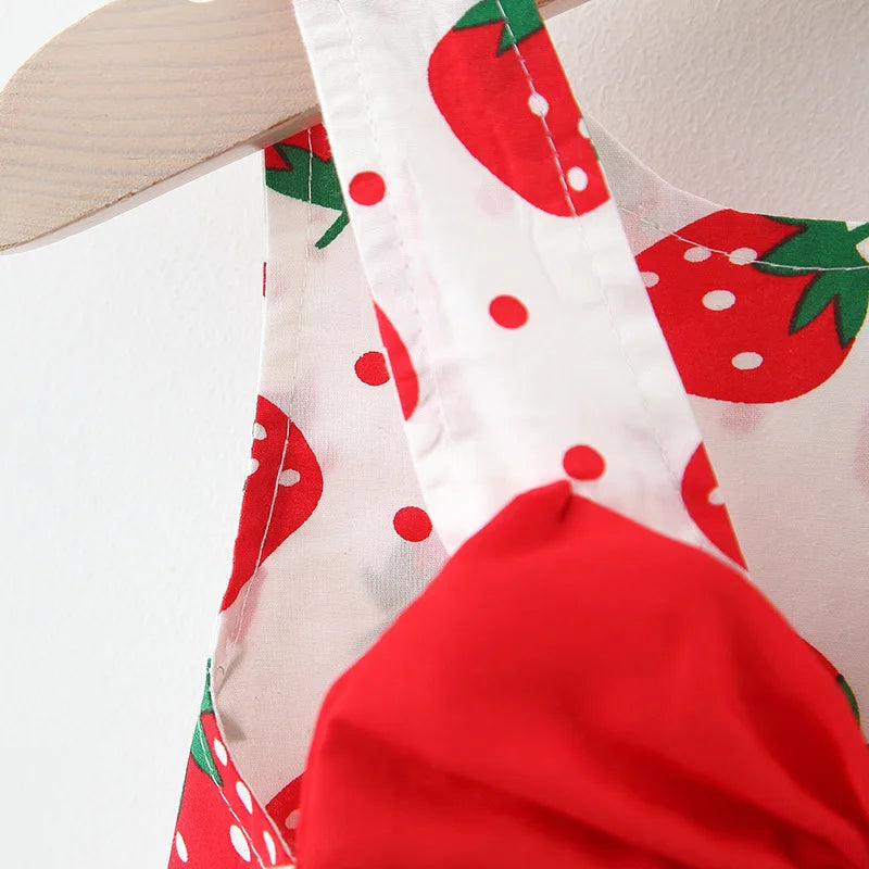 Strawberry Patch Summer Boutique Dress+Hat