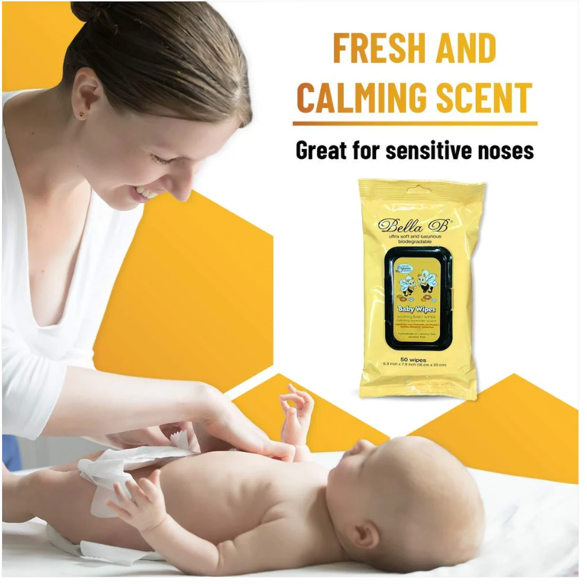 BELLA B Baby Diaper Wipes Bundle 3-Piece - Natural Baby Wipes - Organic Baby Wipes - Baby Cleaning Wipes - Soothing Wipes - Diapers Wipes - Infant Wipes - Alcohol-Free Baby Wipes Natural