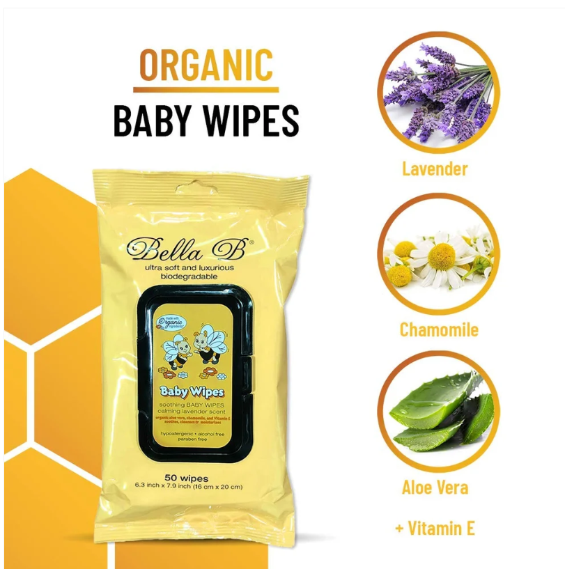 BELLA B Baby Diaper Wipes Bundle 3-Piece - Natural Baby Wipes - Organic Baby Wipes - Baby Cleaning Wipes - Soothing Wipes - Diapers Wipes - Infant Wipes - Alcohol-Free Baby Wipes Natural
