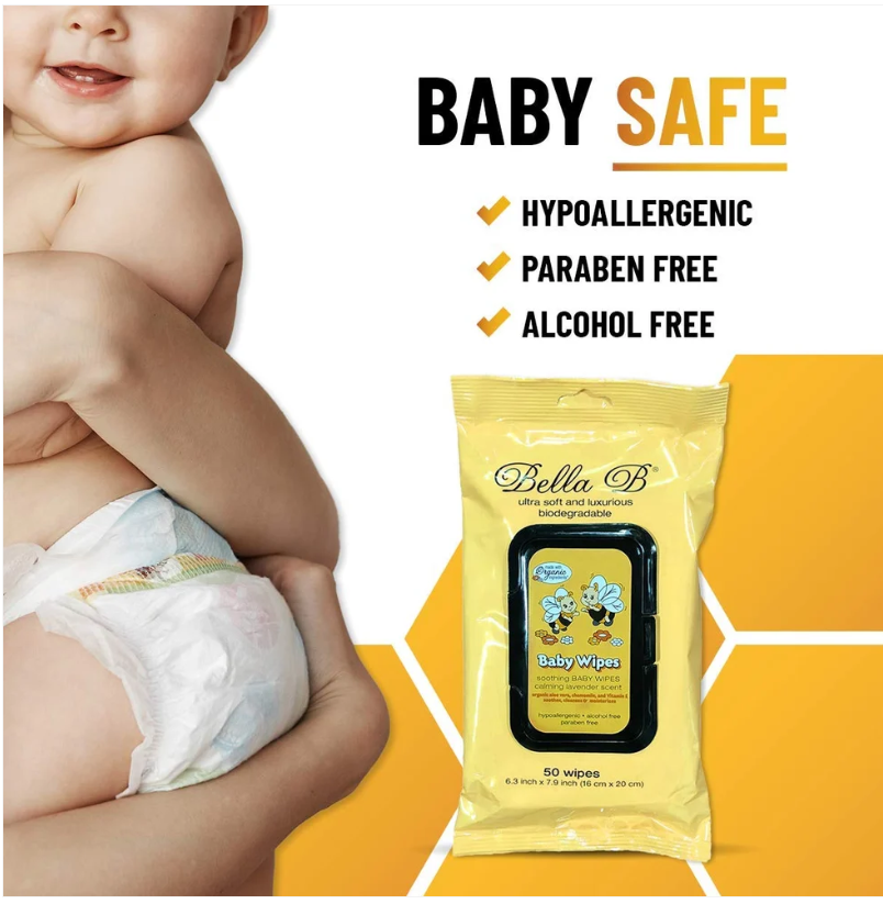 BELLA B Baby Diaper Wipes Bundle 3-Piece - Natural Baby Wipes - Organic Baby Wipes - Baby Cleaning Wipes - Soothing Wipes - Diapers Wipes - Infant Wipes - Alcohol-Free Baby Wipes Natural