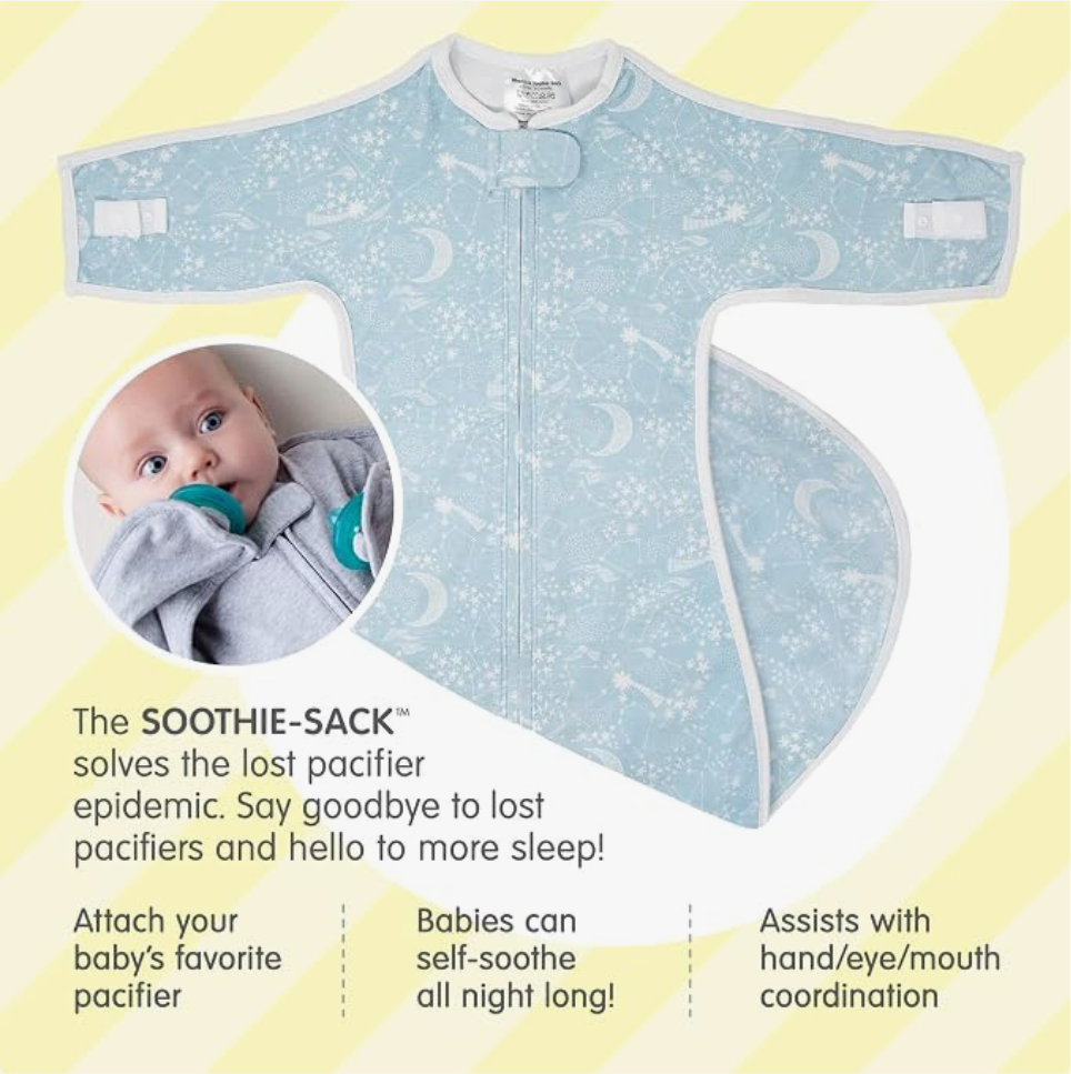 Woombie Soothing Sleep Sack Baby Sleeper with Pacifier Holder Constellation 9-12 Months