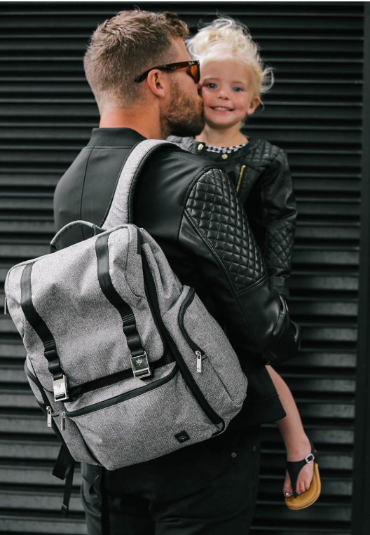 JuJuBe Hatch Durable Traveler/Diaper Dad Bag XY Collection - Gray Matter