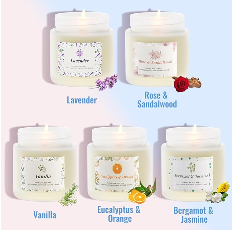 Blissful Oasis Scented Candles 5 Pack