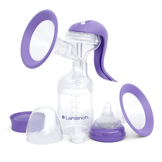 Lansinoh ComfortFlange Manual Breast Pump with 5oz Bottle