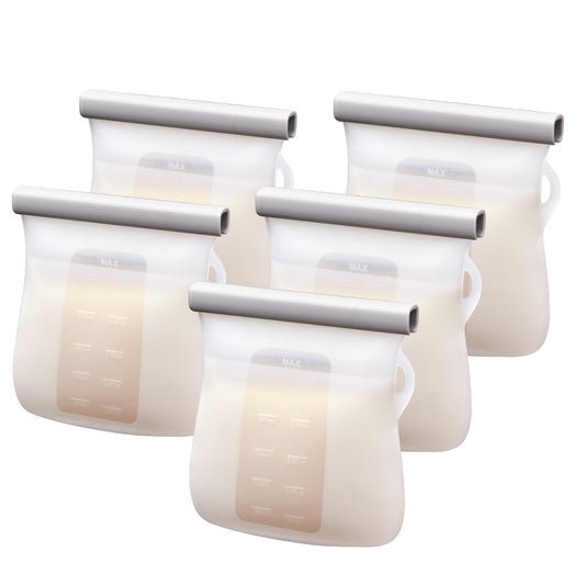 5PCS Silicone Breastmilk Storage Bags 8.5oz/250ml