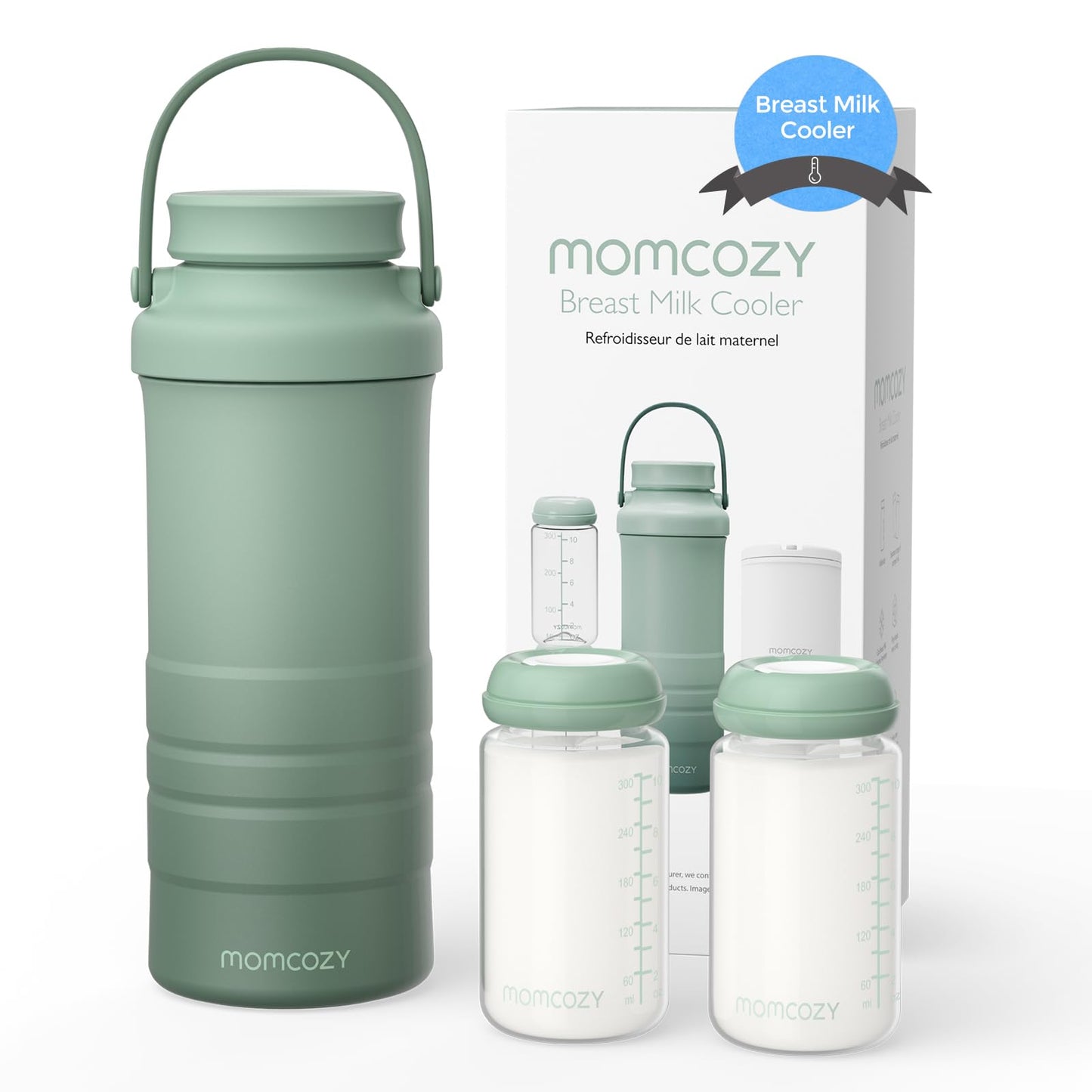 Momcozy 22oz Portable Breast Milk Cooler 360° Total Cooling for 24 Hours
