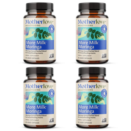 Motherlove More Milk Moringa (180 Liquid caps) Moringa-Based Lactation Supplement to Support Breast Milk Supply—Non-GMO Organic Herbs Vegan Kosher