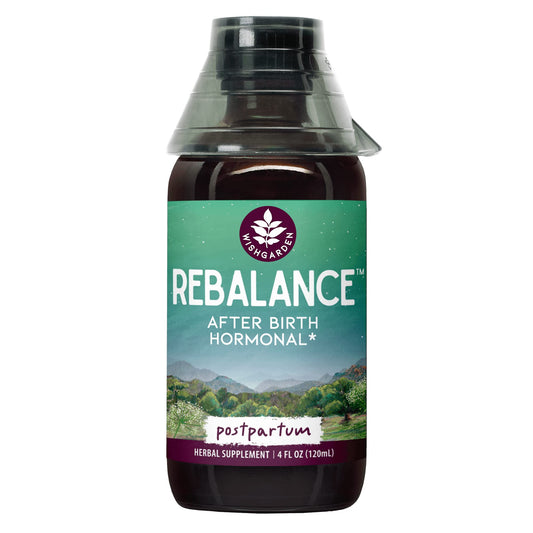 WishGarden Herbs ReBalance After Birth Hormonal - Plant-Based Herbal Supplement with Vitex Berry & Motherwort Supports Healthy Postpartum Hormone Levels and Postnatal Hormone Balance 4oz